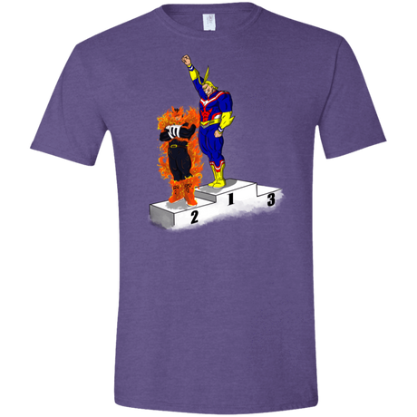 T-Shirts Heather Purple / S Number One Men's Semi-Fitted Softstyle