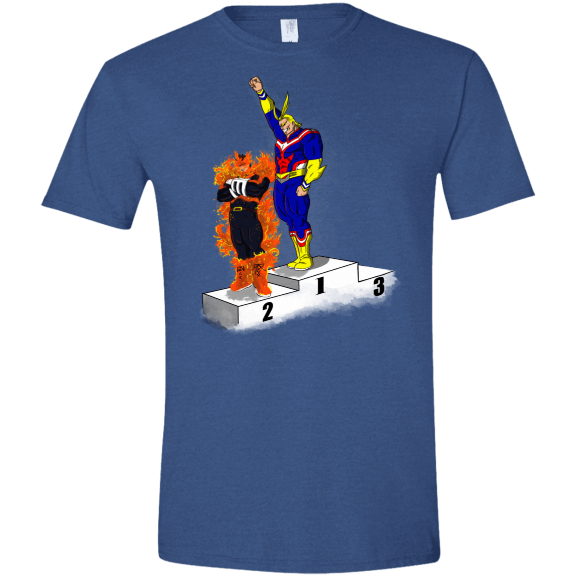 T-Shirts Heather Royal / X-Small Number One Men's Semi-Fitted Softstyle