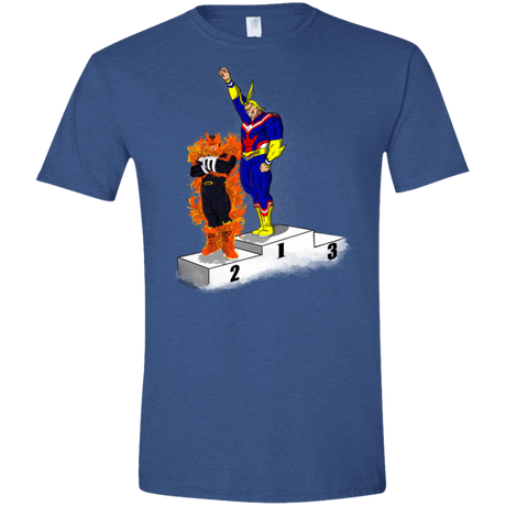 T-Shirts Heather Royal / X-Small Number One Men's Semi-Fitted Softstyle