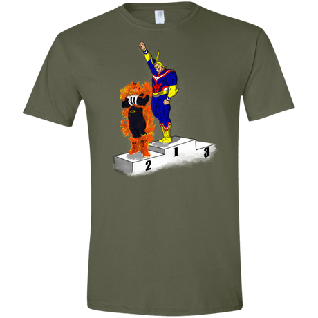 T-Shirts Military Green / S Number One Men's Semi-Fitted Softstyle