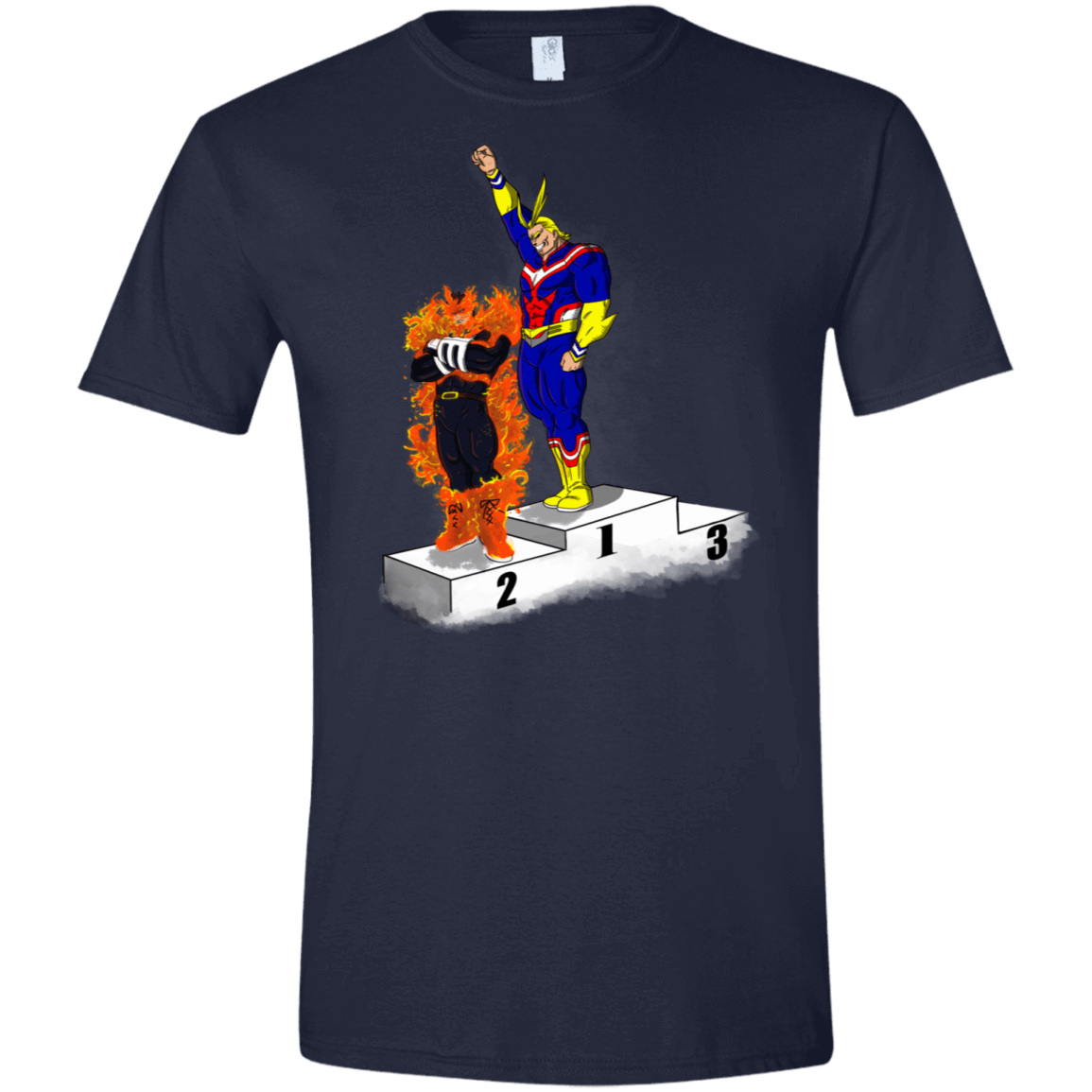 T-Shirts Navy / X-Small Number One Men's Semi-Fitted Softstyle