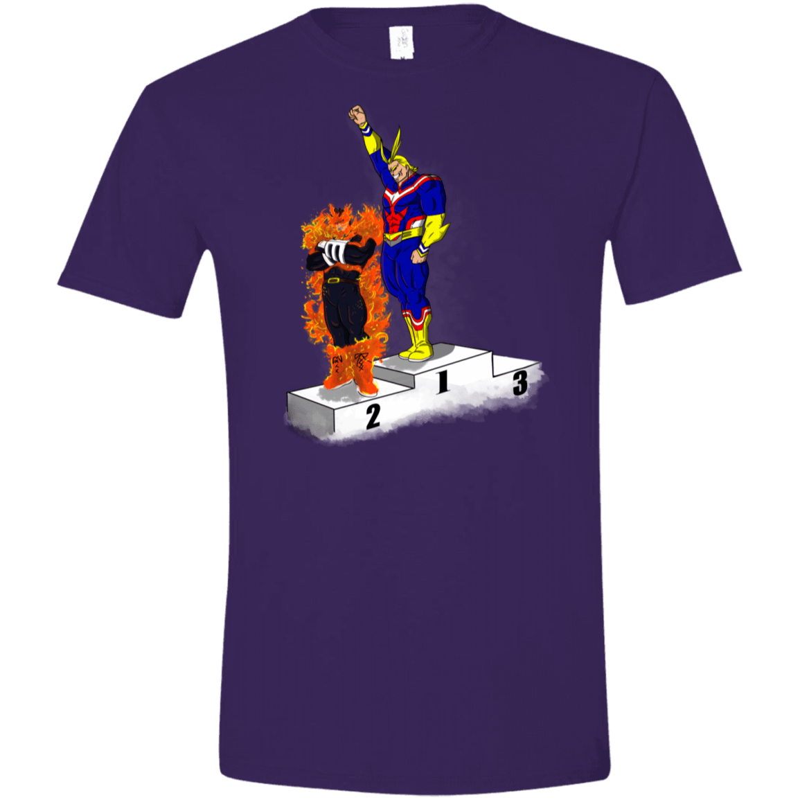 T-Shirts Purple / S Number One Men's Semi-Fitted Softstyle