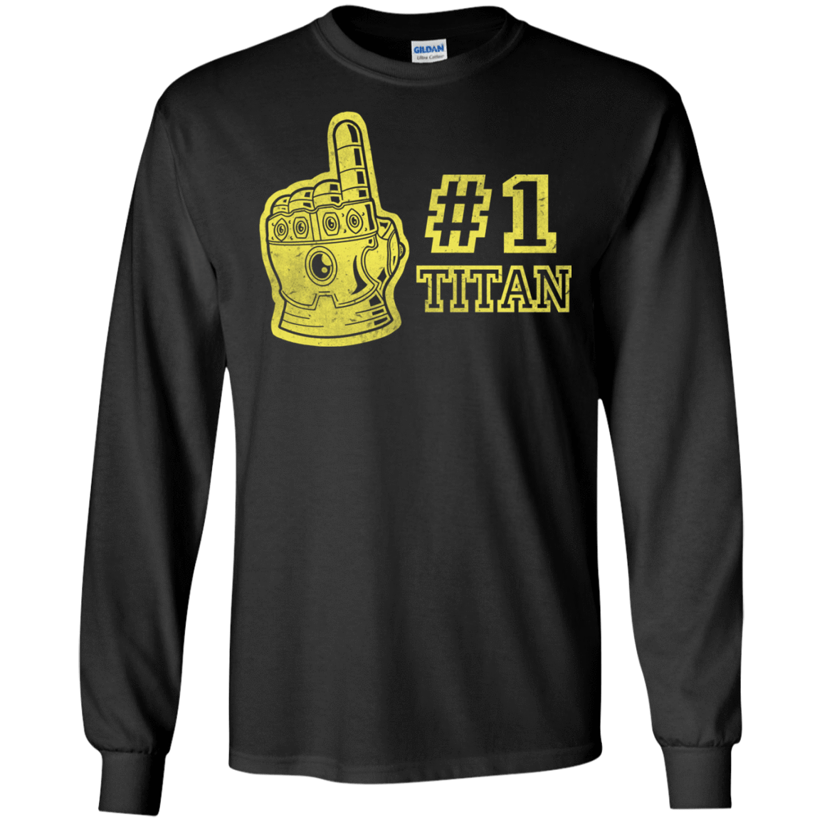 T-Shirts Black / S Number One Titan Men's Long Sleeve T-Shirt