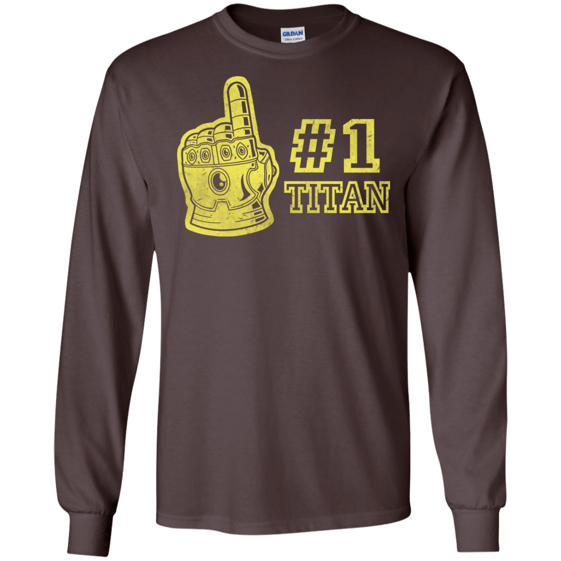 T-Shirts Dark Chocolate / S Number One Titan Men's Long Sleeve T-Shirt