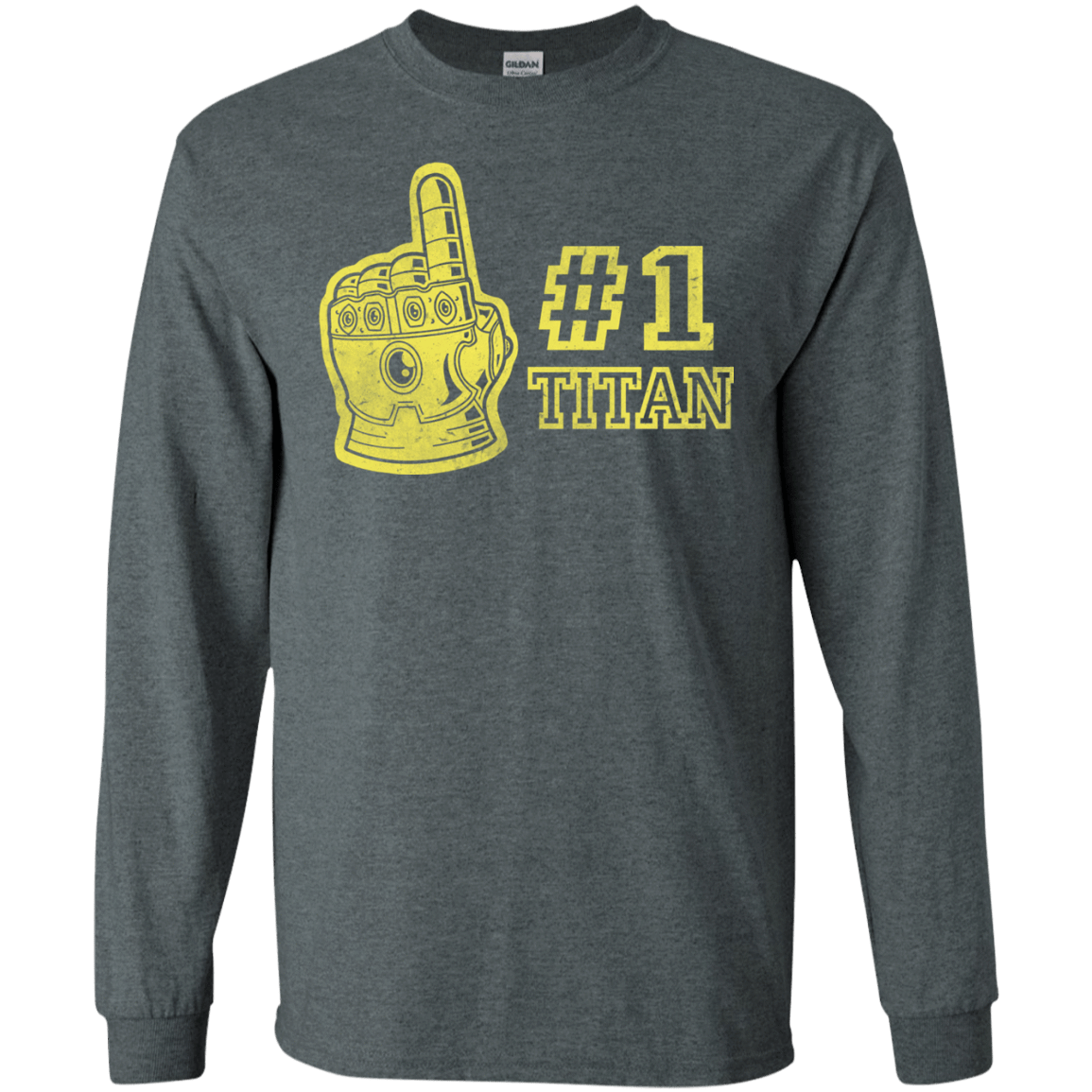 T-Shirts Dark Heather / S Number One Titan Men's Long Sleeve T-Shirt