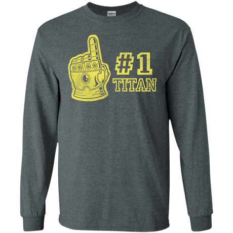 T-Shirts Dark Heather / S Number One Titan Men's Long Sleeve T-Shirt