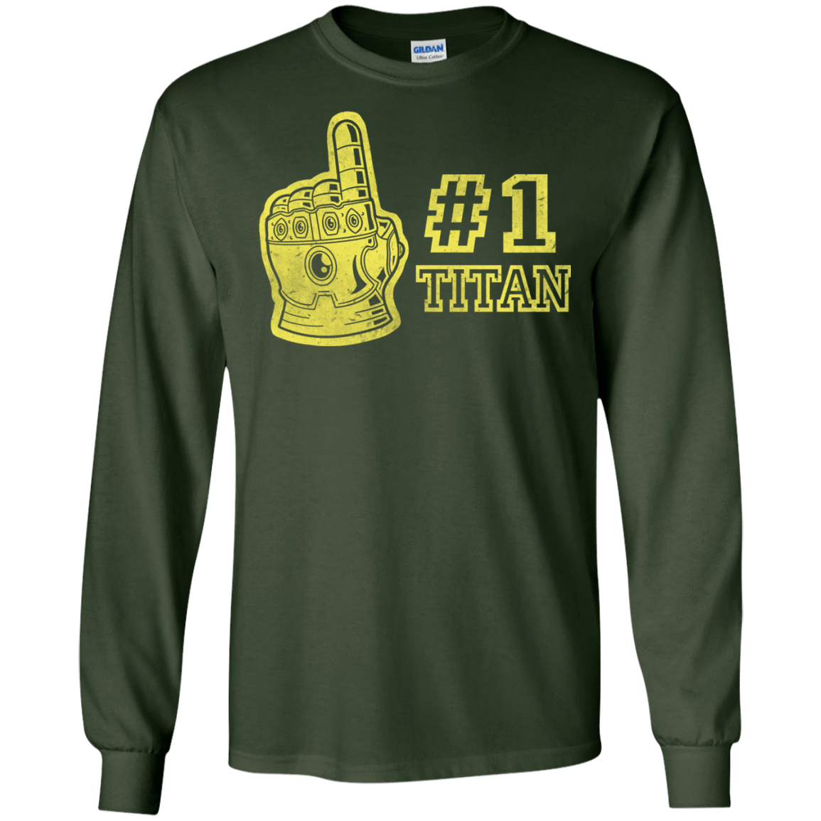 T-Shirts Forest Green / S Number One Titan Men's Long Sleeve T-Shirt