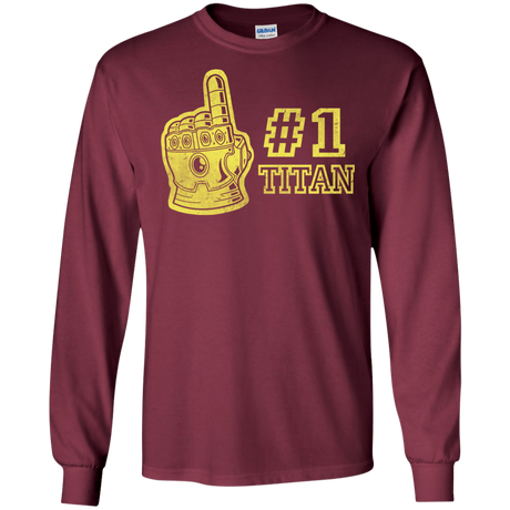 T-Shirts Maroon / S Number One Titan Men's Long Sleeve T-Shirt