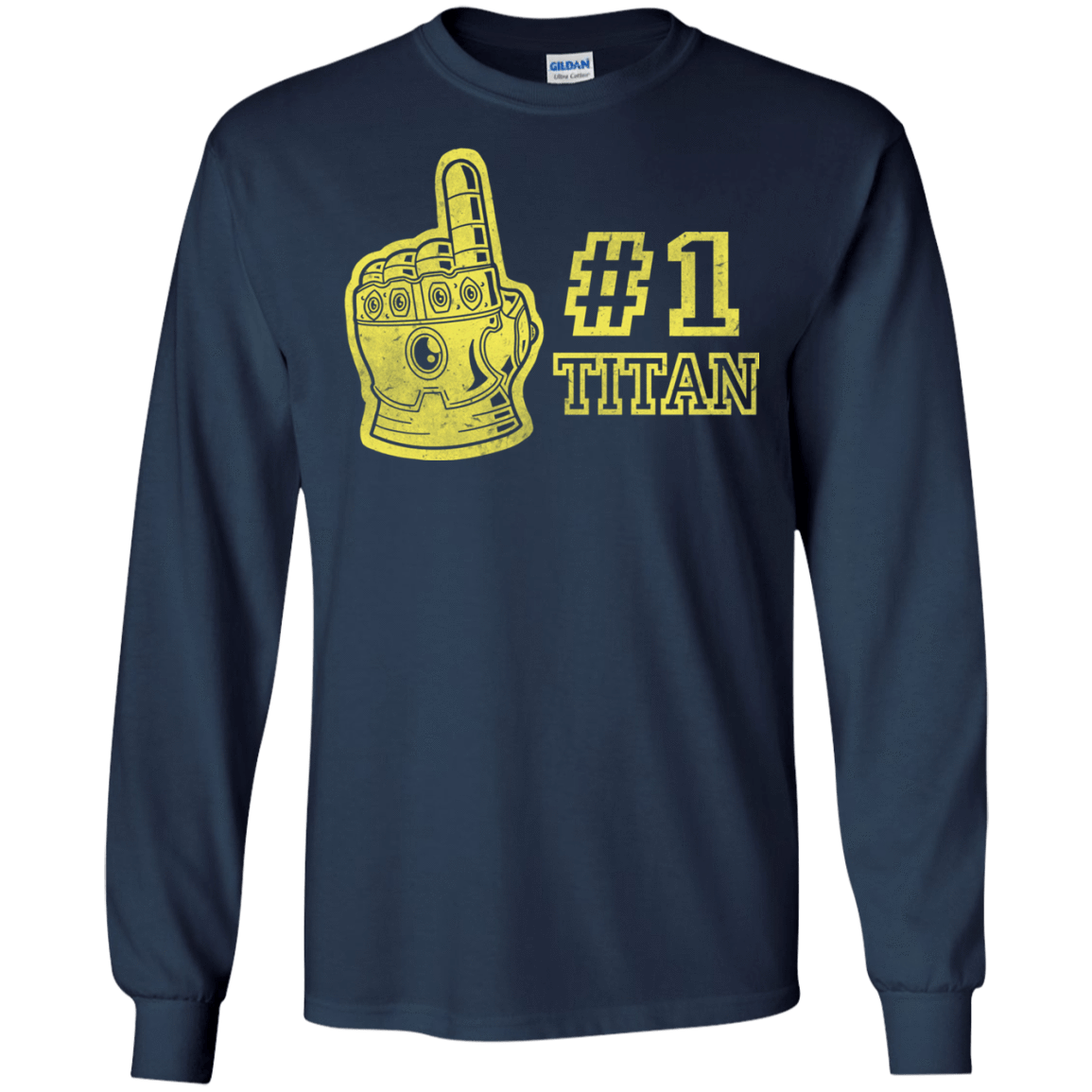 T-Shirts Navy / S Number One Titan Men's Long Sleeve T-Shirt