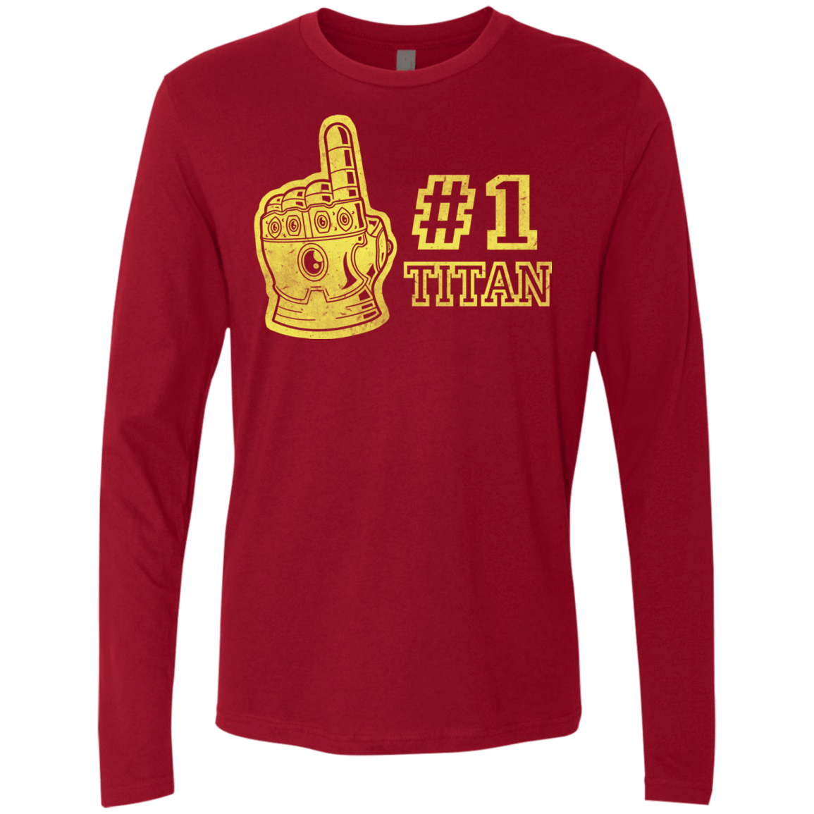 T-Shirts Cardinal / S Number One Titan Men's Premium Long Sleeve