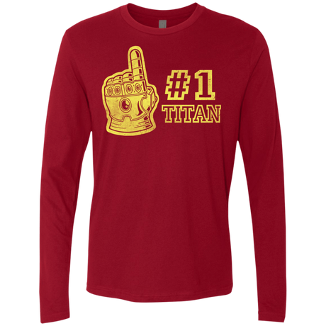 T-Shirts Cardinal / S Number One Titan Men's Premium Long Sleeve