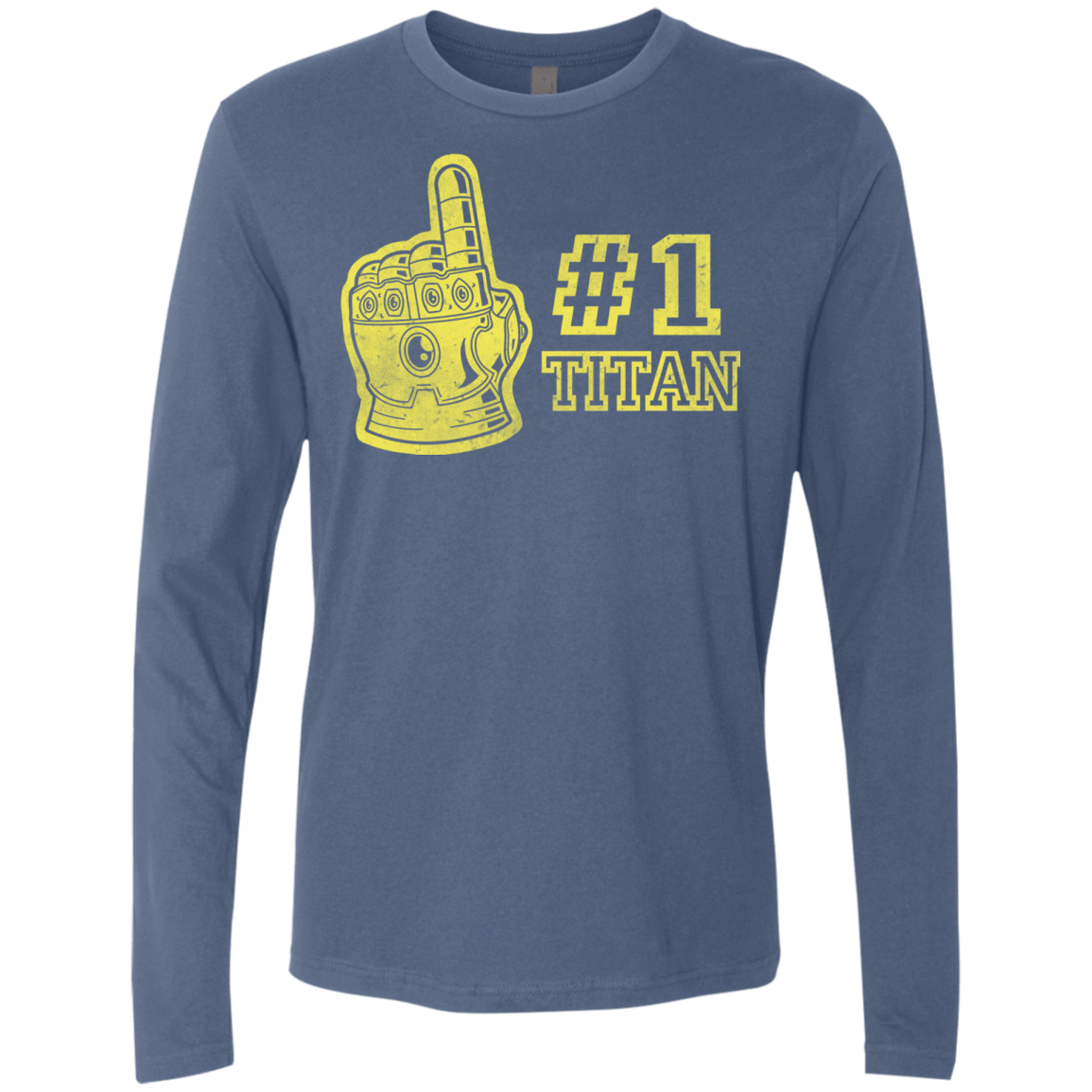 T-Shirts Indigo / S Number One Titan Men's Premium Long Sleeve