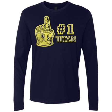 T-Shirts Midnight Navy / S Number One Titan Men's Premium Long Sleeve