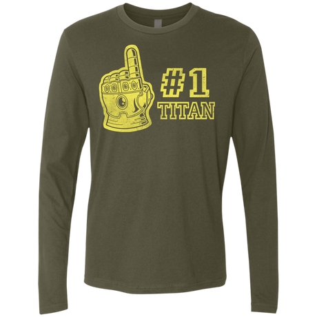T-Shirts Military Green / S Number One Titan Men's Premium Long Sleeve