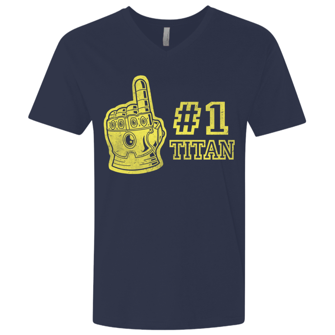T-Shirts Midnight Navy / X-Small Number One Titan Men's Premium V-Neck