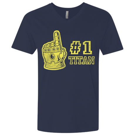 T-Shirts Midnight Navy / X-Small Number One Titan Men's Premium V-Neck