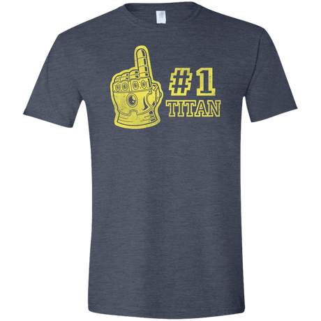 T-Shirts Heather Navy / S Number One Titan Men's Semi-Fitted Softstyle