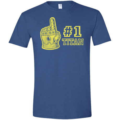 T-Shirts Heather Royal / X-Small Number One Titan Men's Semi-Fitted Softstyle