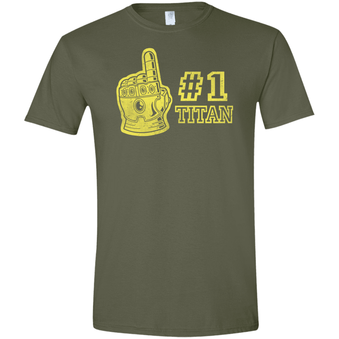 T-Shirts Military Green / S Number One Titan Men's Semi-Fitted Softstyle