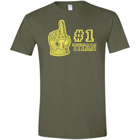 T-Shirts Military Green / S Number One Titan Men's Semi-Fitted Softstyle