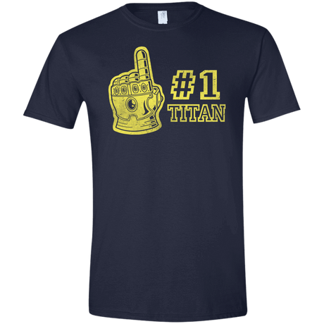 T-Shirts Navy / X-Small Number One Titan Men's Semi-Fitted Softstyle