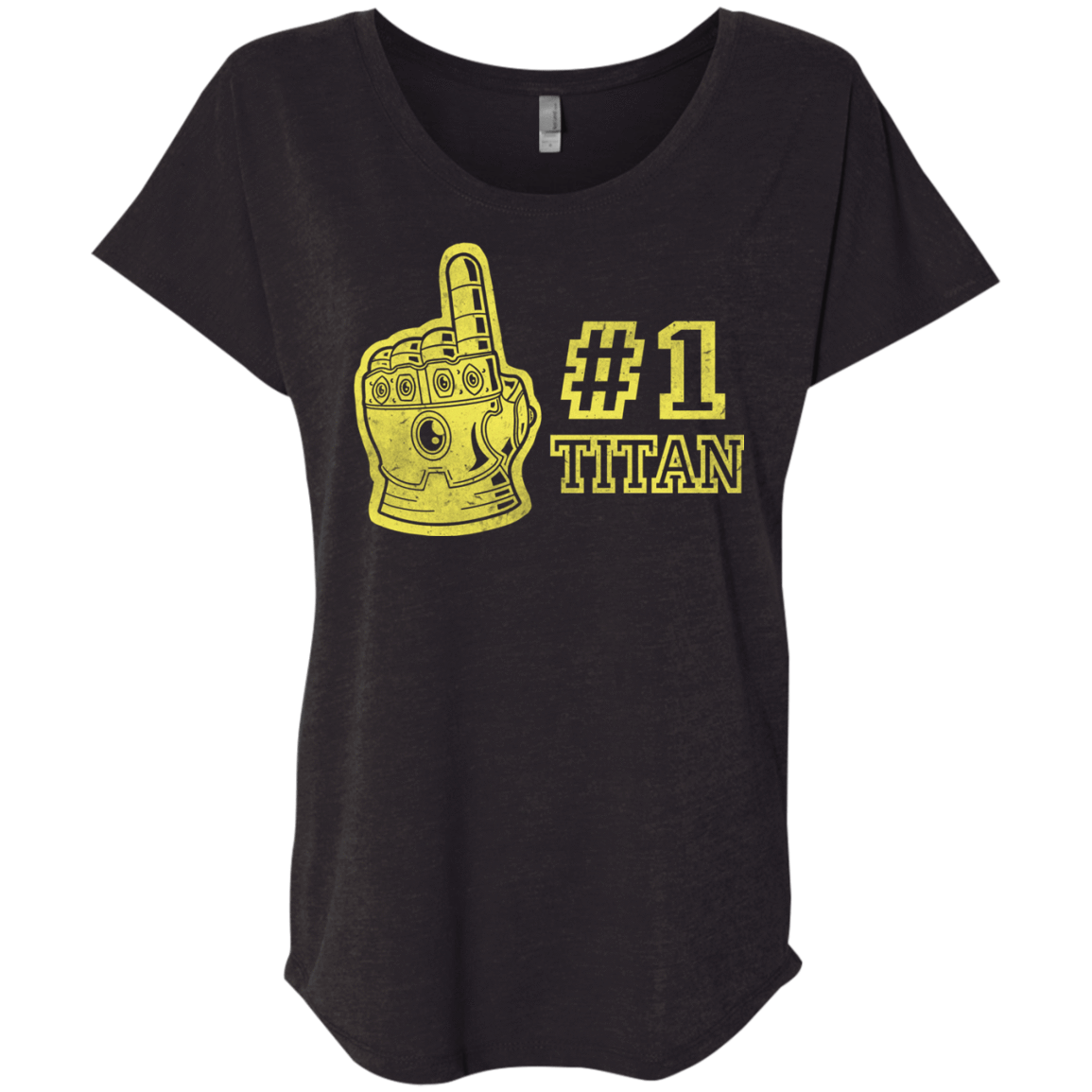 T-Shirts Vintage Black / X-Small Number One Titan Triblend Dolman Sleeve