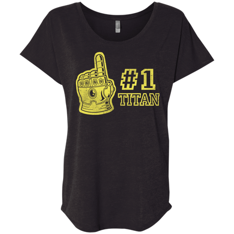 T-Shirts Vintage Black / X-Small Number One Titan Triblend Dolman Sleeve
