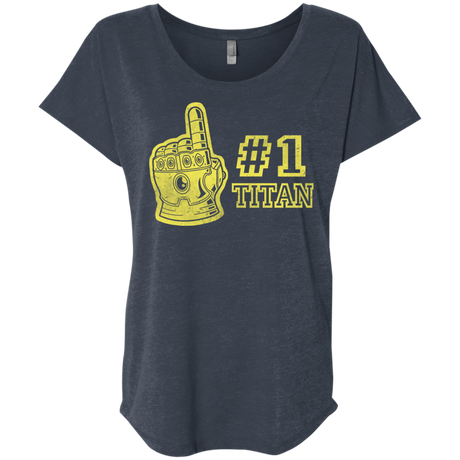 T-Shirts Vintage Navy / X-Small Number One Titan Triblend Dolman Sleeve