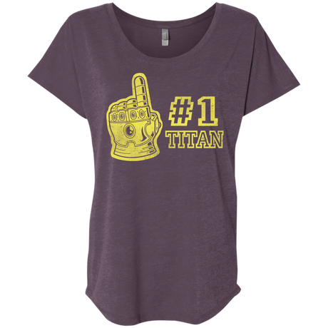 T-Shirts Vintage Purple / X-Small Number One Titan Triblend Dolman Sleeve