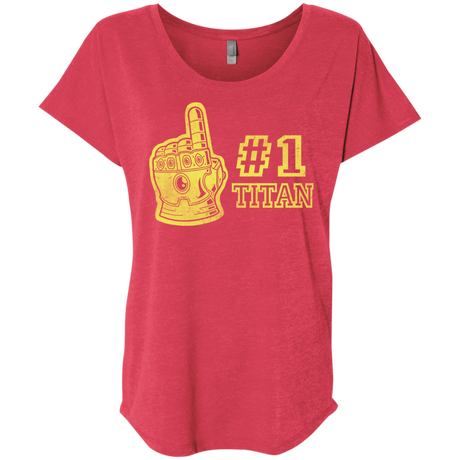 T-Shirts Vintage Red / X-Small Number One Titan Triblend Dolman Sleeve