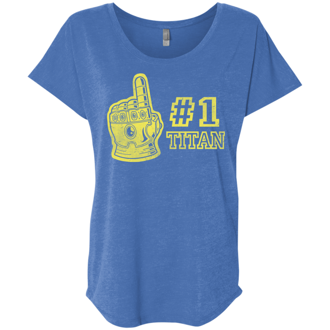 T-Shirts Vintage Royal / X-Small Number One Titan Triblend Dolman Sleeve