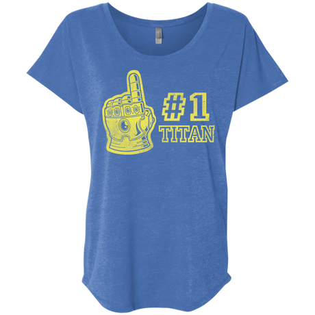 T-Shirts Vintage Royal / X-Small Number One Titan Triblend Dolman Sleeve