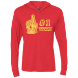 T-Shirts Vintage Red / X-Small Number One Titan Triblend Long Sleeve Hoodie Tee
