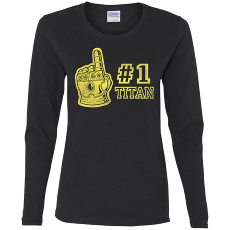 T-Shirts Black / S Number One Titan Women's Long Sleeve T-Shirt