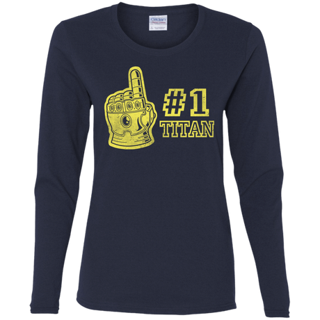 T-Shirts Navy / S Number One Titan Women's Long Sleeve T-Shirt