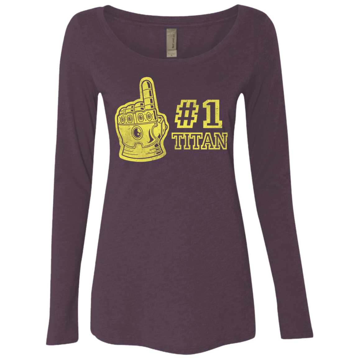 T-Shirts Vintage Purple / S Number One Titan Women's Triblend Long Sleeve Shirt