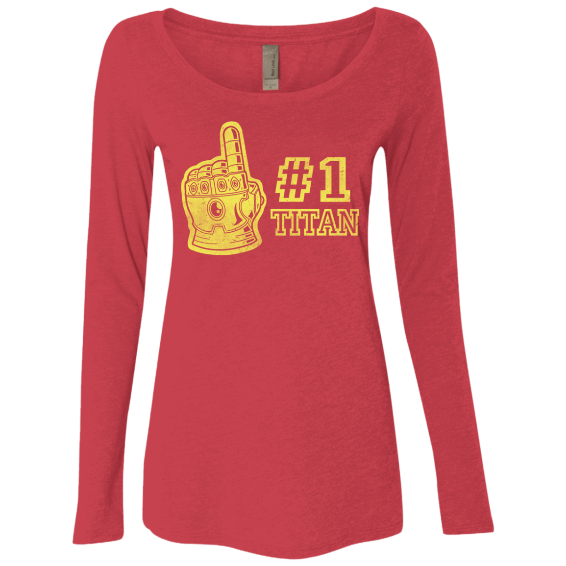 T-Shirts Vintage Red / S Number One Titan Women's Triblend Long Sleeve Shirt