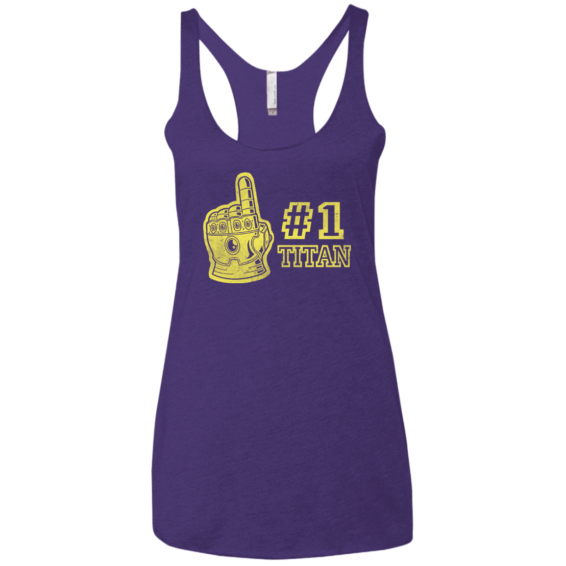T-Shirts Purple Rush / X-Small Number One Titan Women's Triblend Racerback Tank