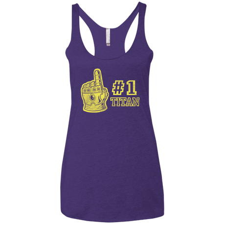 T-Shirts Purple Rush / X-Small Number One Titan Women's Triblend Racerback Tank