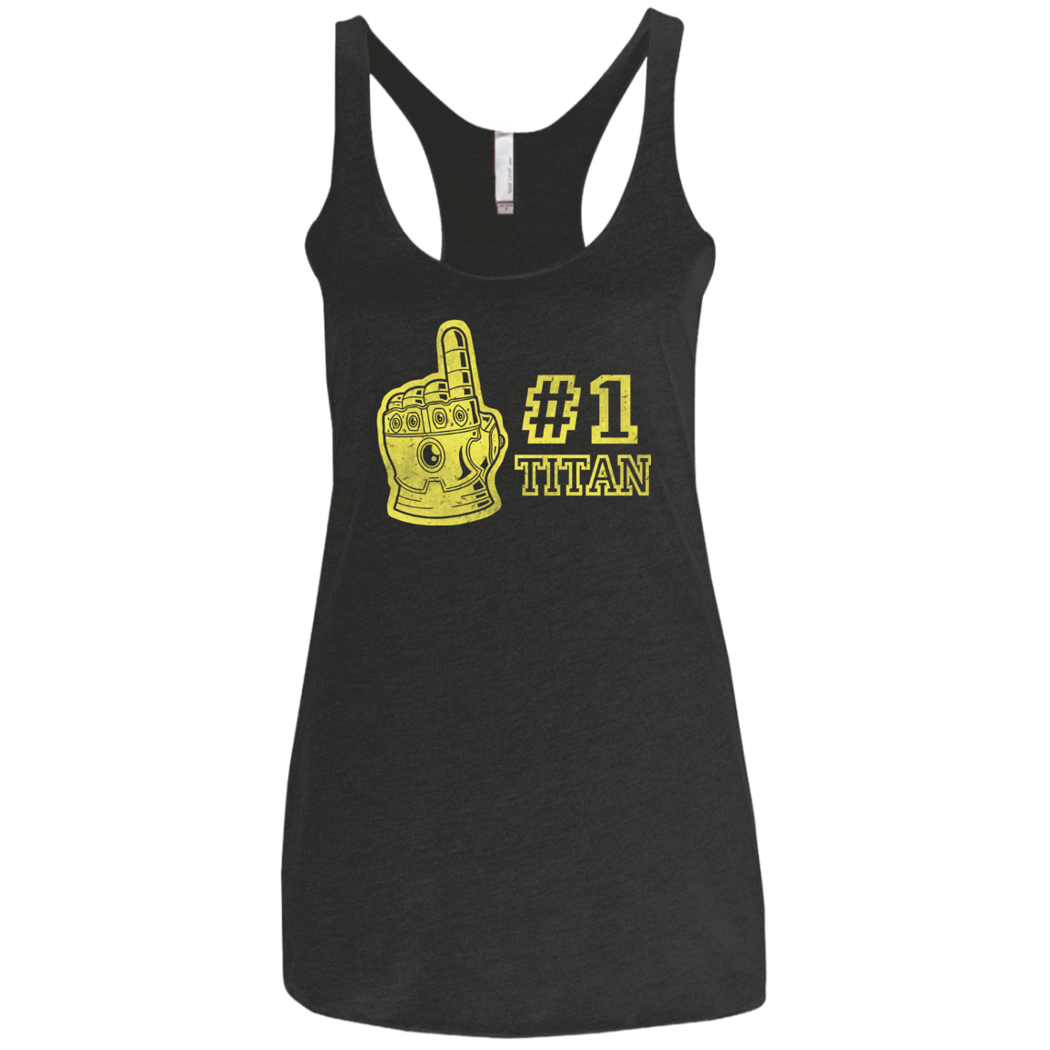 T-Shirts Vintage Black / X-Small Number One Titan Women's Triblend Racerback Tank