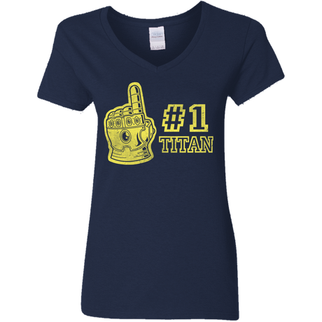 T-Shirts Navy / S Number One Titan Women's V-Neck T-Shirt