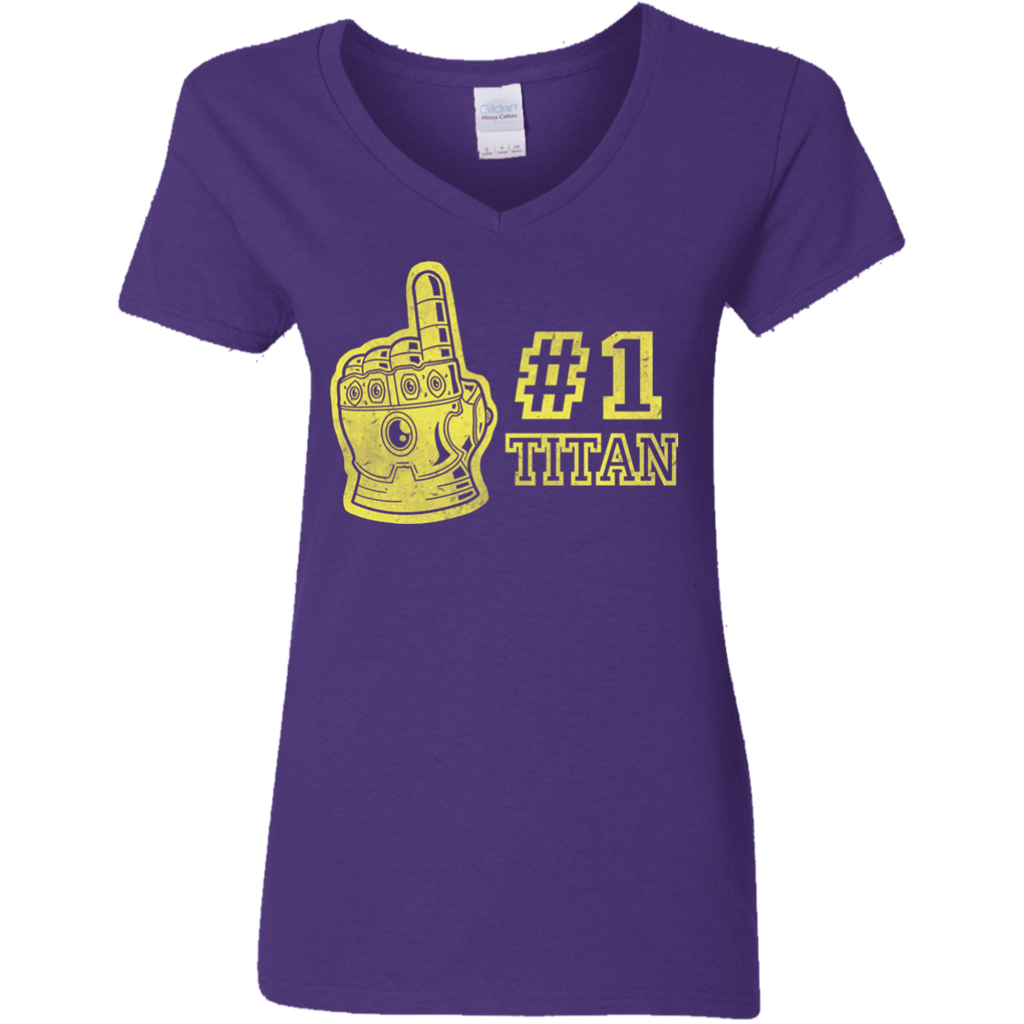 T-Shirts Purple / S Number One Titan Women's V-Neck T-Shirt