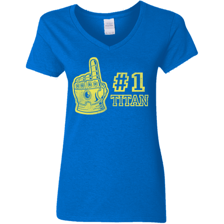 T-Shirts Royal / S Number One Titan Women's V-Neck T-Shirt