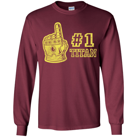 T-Shirts Maroon / YS Number One Titan Youth Long Sleeve T-Shirt