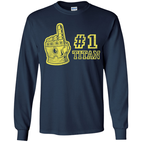 T-Shirts Navy / YS Number One Titan Youth Long Sleeve T-Shirt