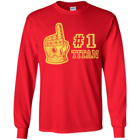 T-Shirts Red / YS Number One Titan Youth Long Sleeve T-Shirt