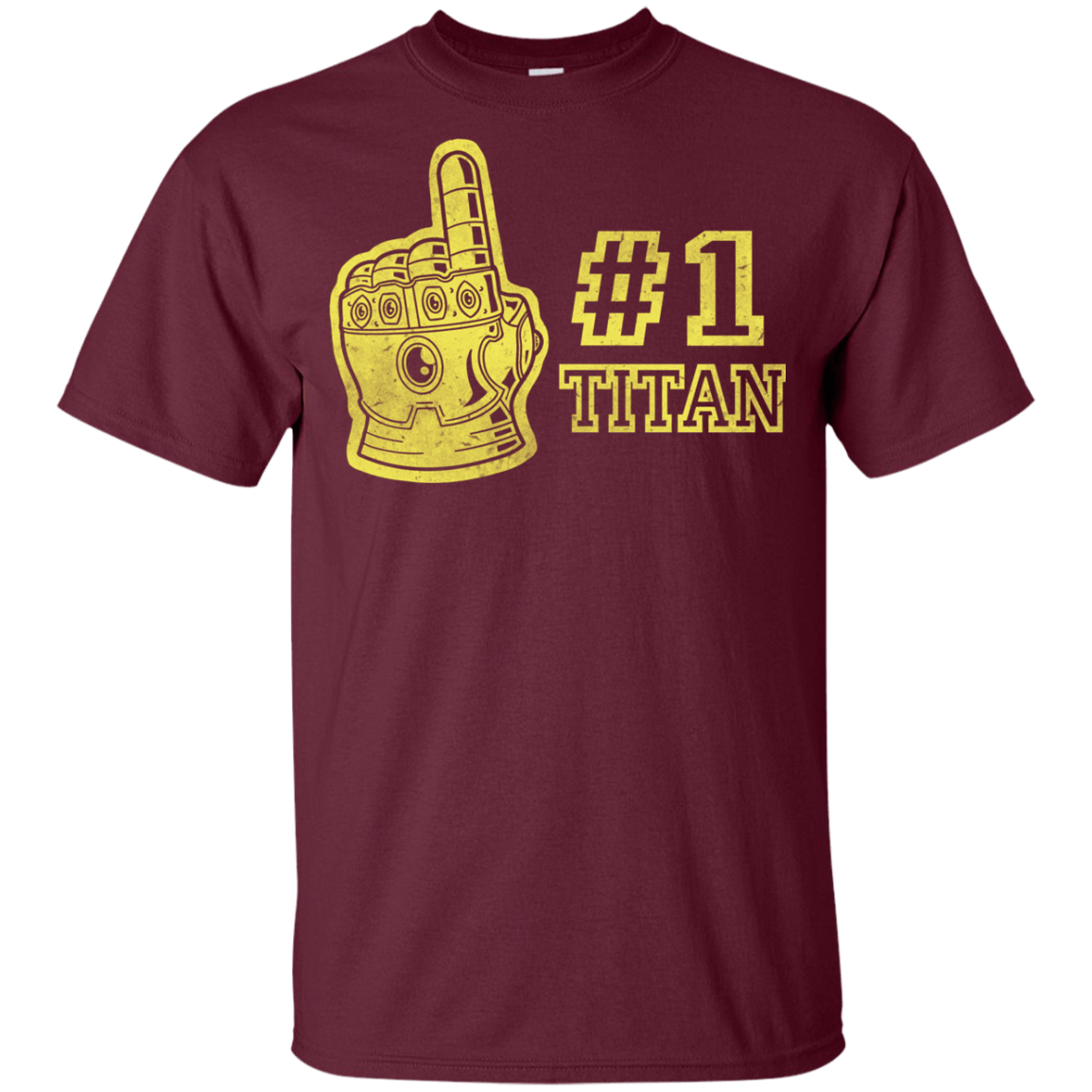 T-Shirts Maroon / YXS Number One Titan Youth T-Shirt