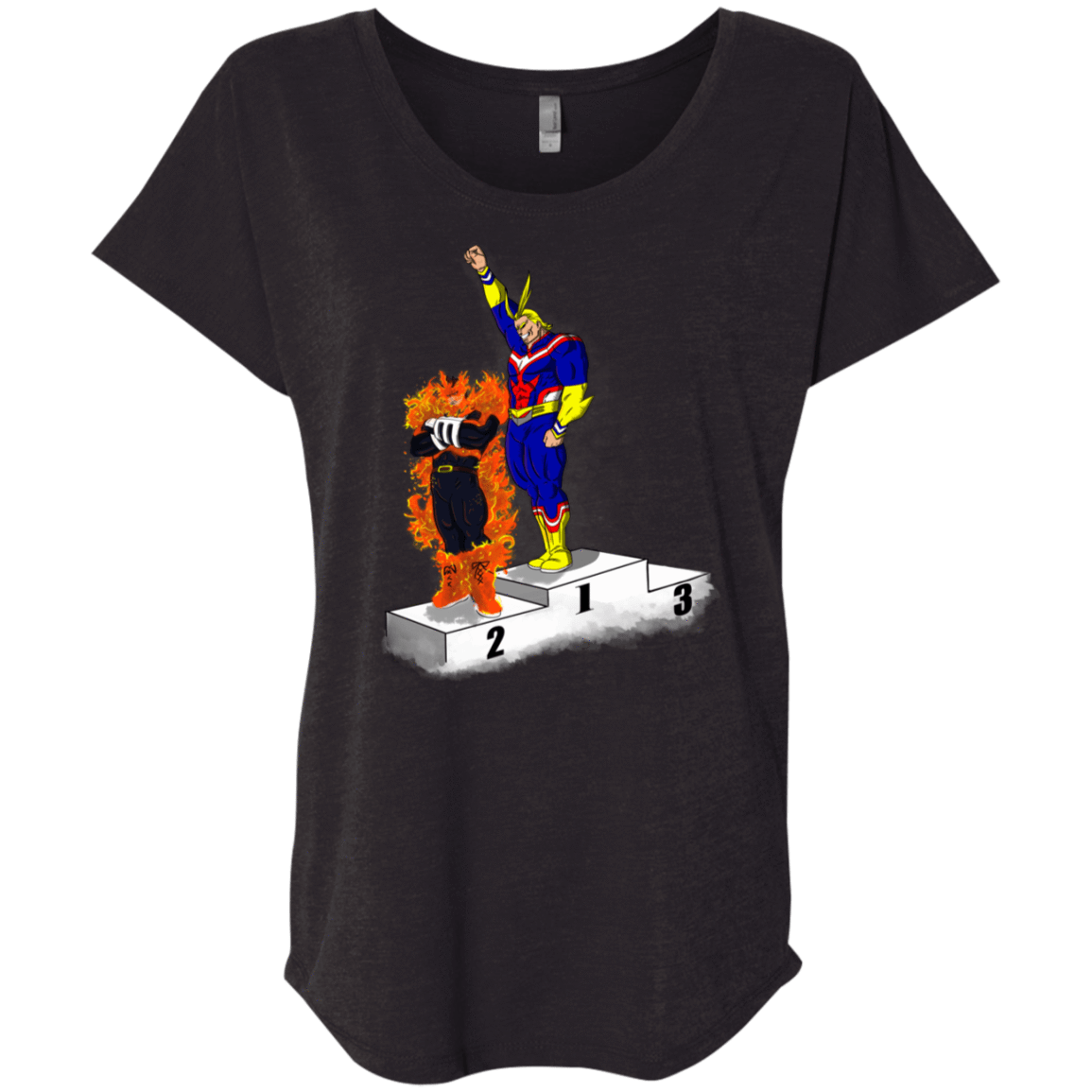 T-Shirts Vintage Black / X-Small Number One Triblend Dolman Sleeve