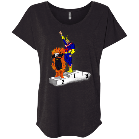 T-Shirts Vintage Black / X-Small Number One Triblend Dolman Sleeve