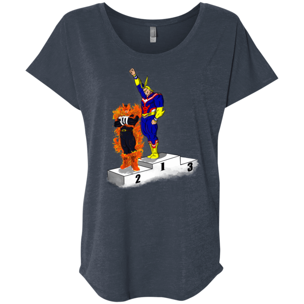 T-Shirts Vintage Navy / X-Small Number One Triblend Dolman Sleeve